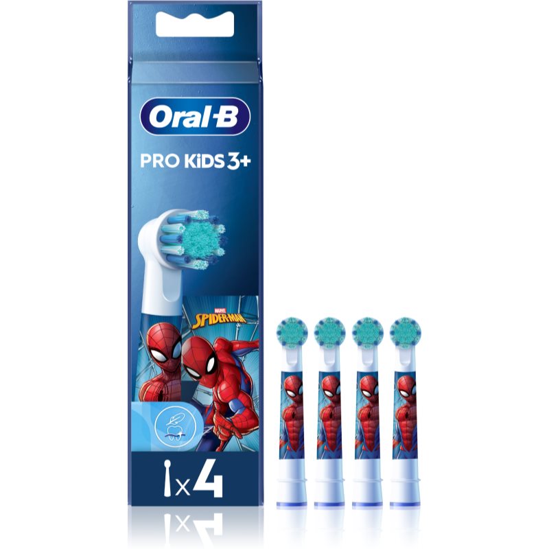 Oral B PRO Kids 3 náhradné hlavice na zubnú kefku pre deti Spiderman 4 ks