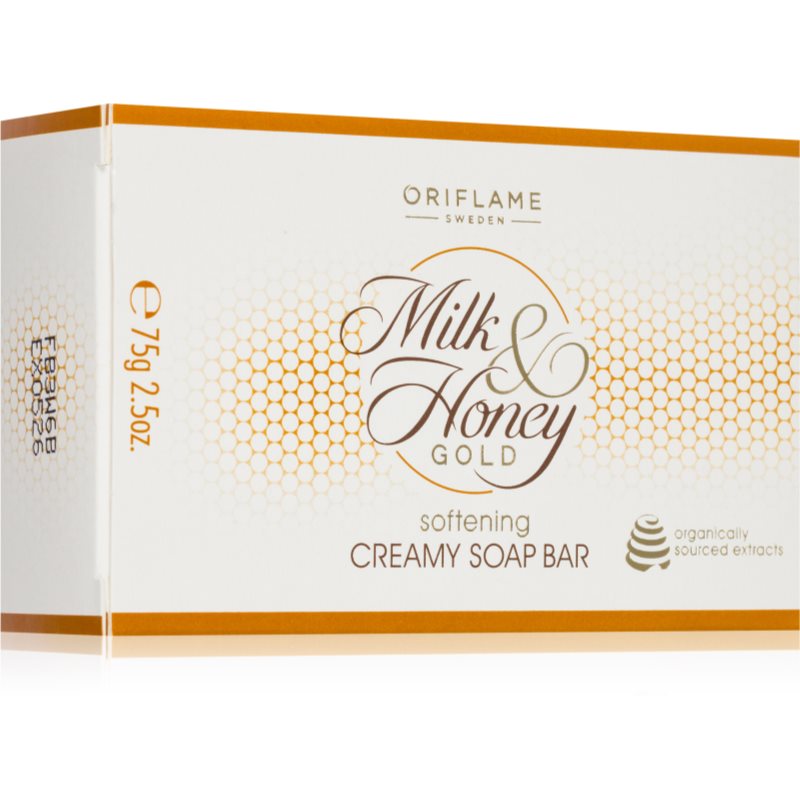 Oriflame Milk  Honey Gold Grand Celebration tuhé mydlo s hydratačným účinkom 75 g