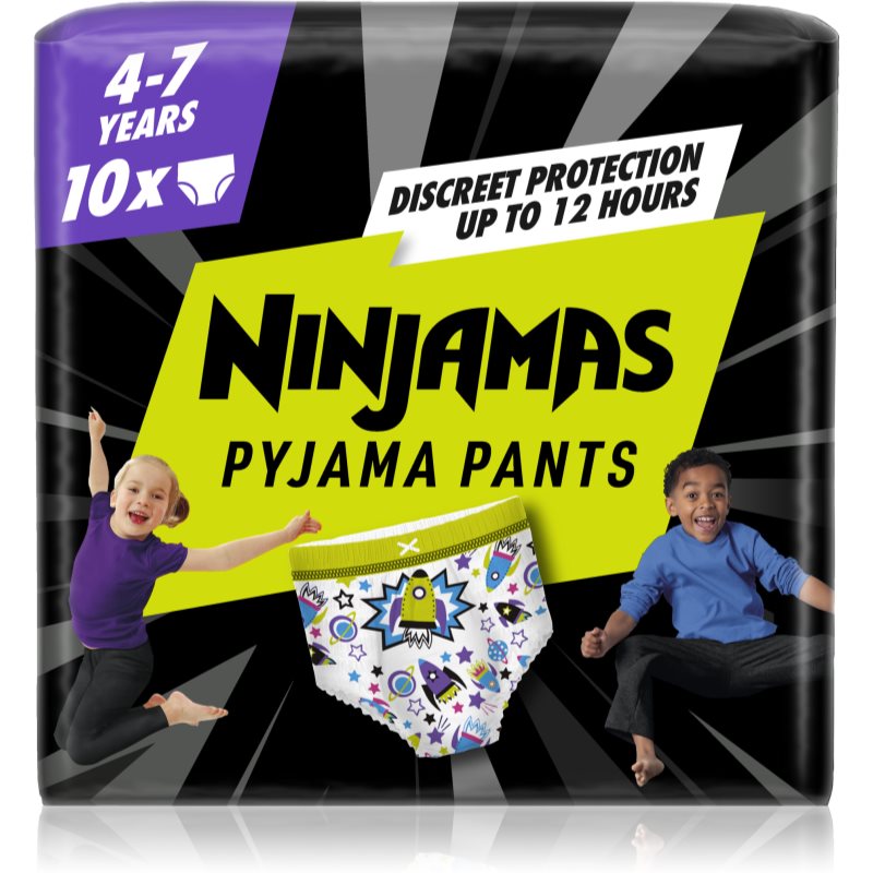 Pampers Ninjamas Pyjama Pants pyžamové plienkové nohavičky 17-30 kg Spaceships 10 ks