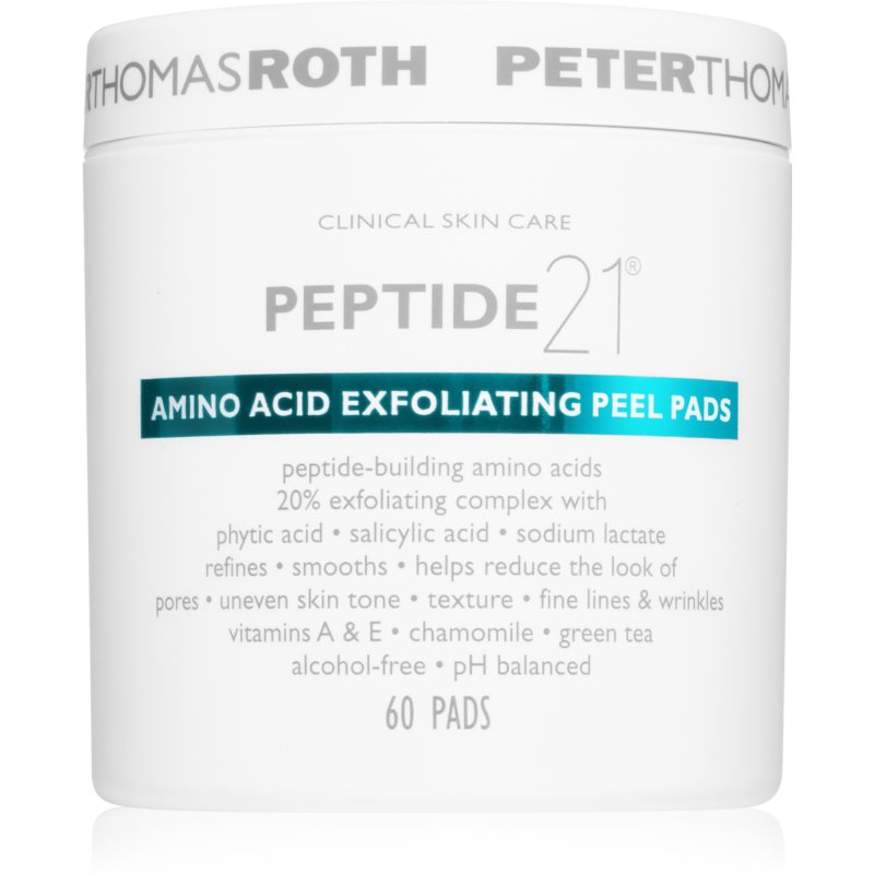 Peter Thomas Roth Peptide 21 Amino Acid exfoliačné vankúšiky pre vyhladenie pleti a minimalizáciu pórov 60 ks