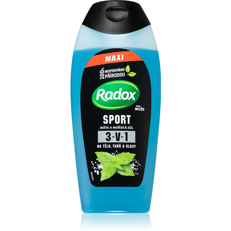 Radox Sport Mint  Sea Salt energizujúci sprchový gél pre mužov 400 ml