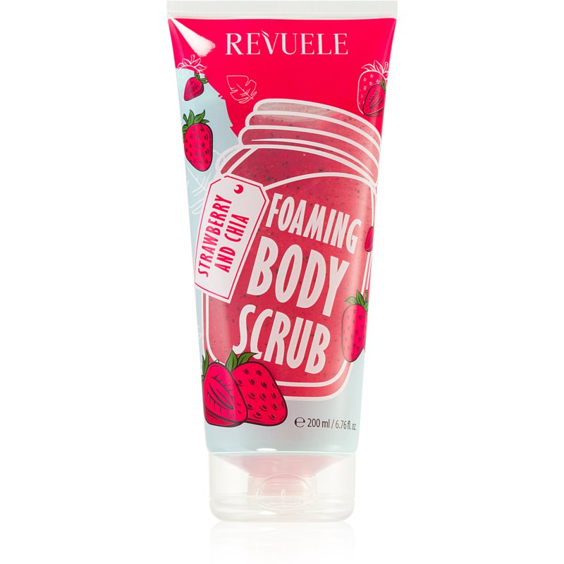 Revuele Foaming Body Scrub Strawberry and Chia hydratačný telový peeling 200 ml