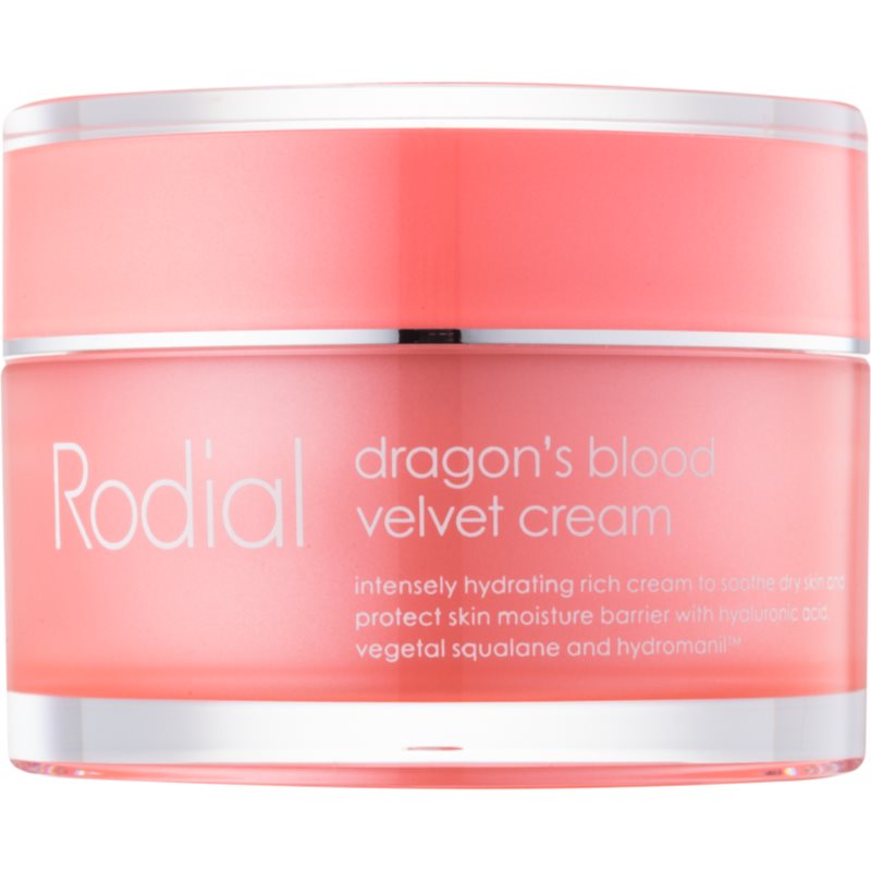 Rodial Dragons Blood Velvet Cream pleťový krém s kyselinou hyaluronóvou pre suchú pleť 50 ml
