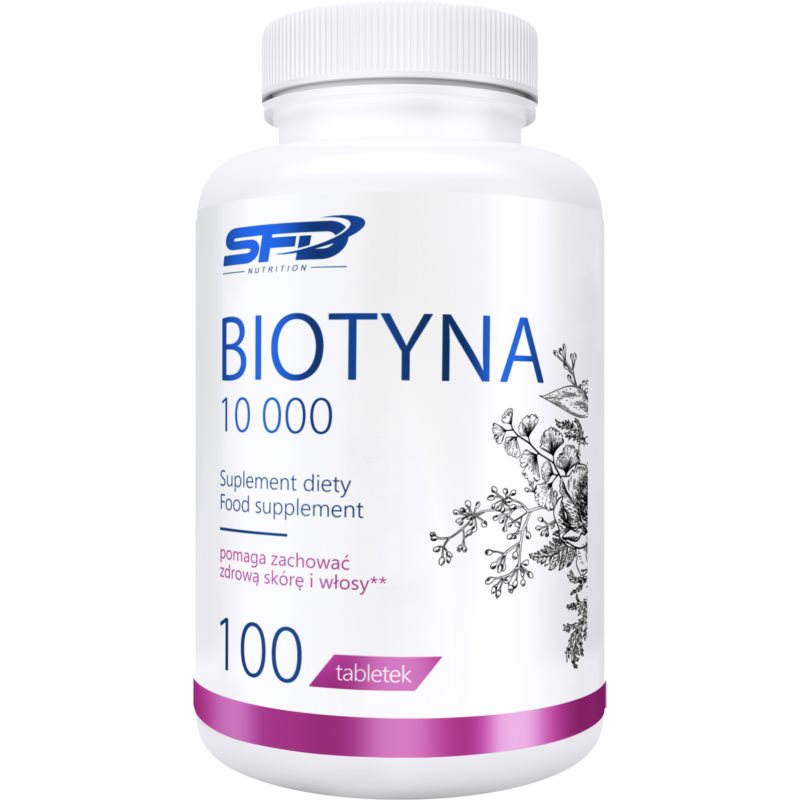 SFD Nutrition Biotin 10 000 tablety pre krásne vlasy a pokožku 100 tbl