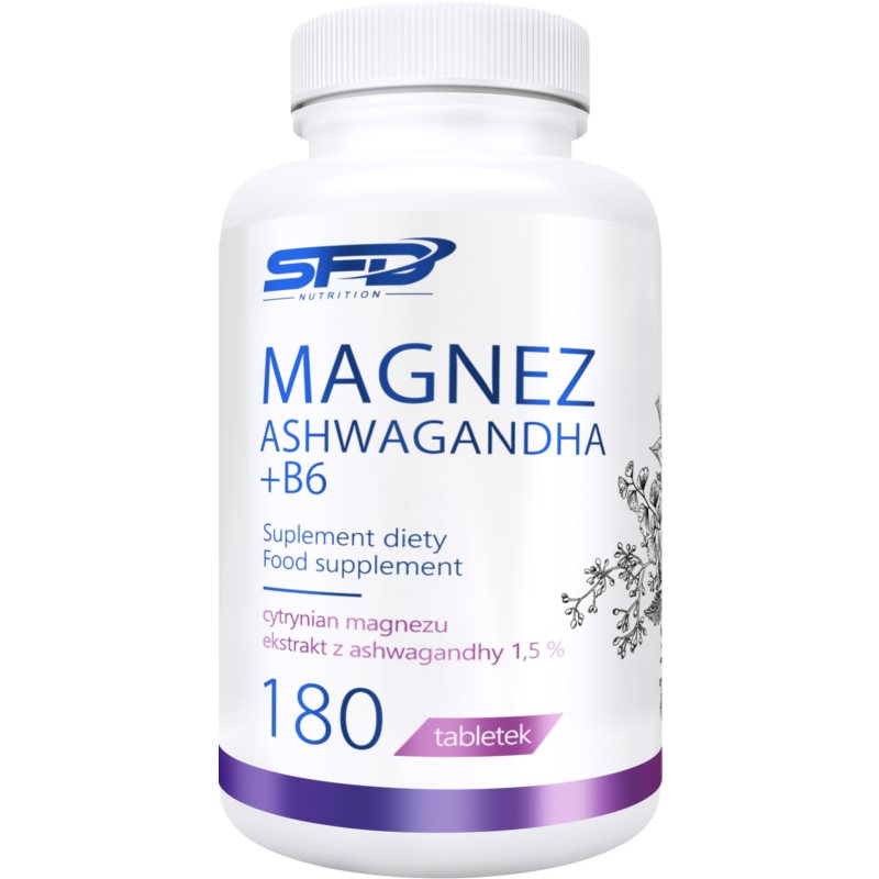 SFD Nutrition Magnesium  Ashwagandha  B6 podpora psychickej pohody 180 tbl