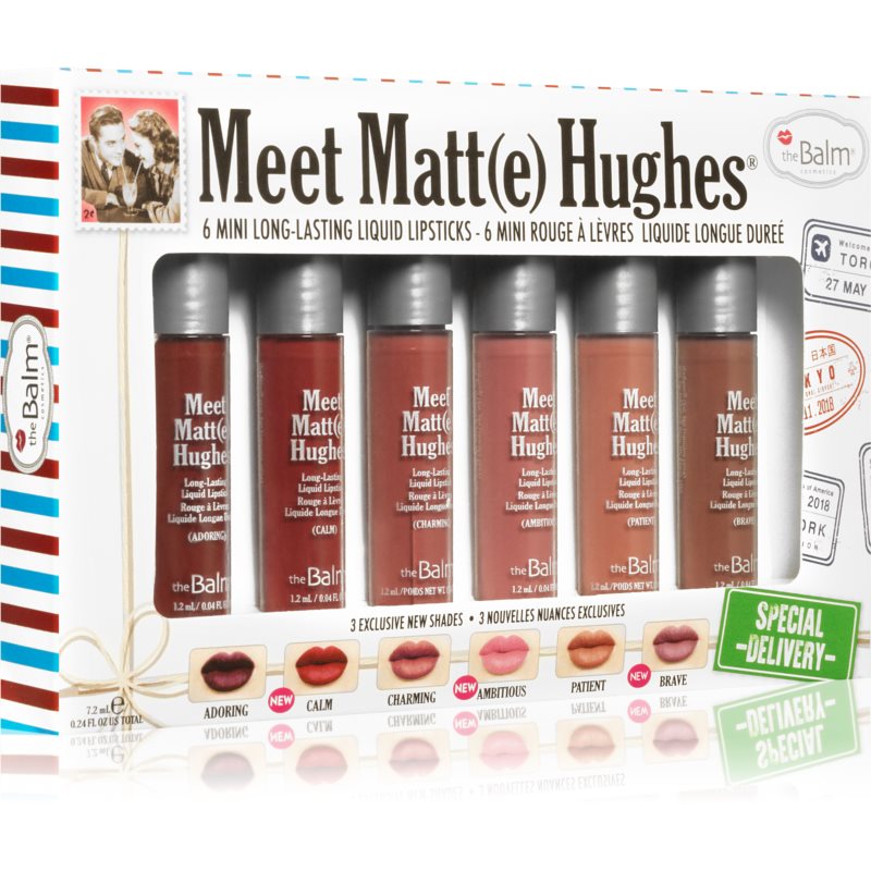 theBalm Meet Matt(e) Hughes Mini Kit Special Delivery sada tekutých rúžov