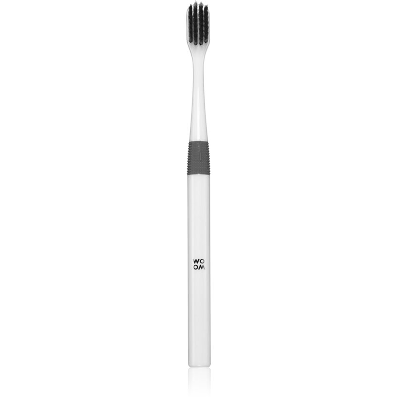 WOOM Toothbrush Charcoal Soft zubná kefka s aktívnym uhlím soft 1 ks