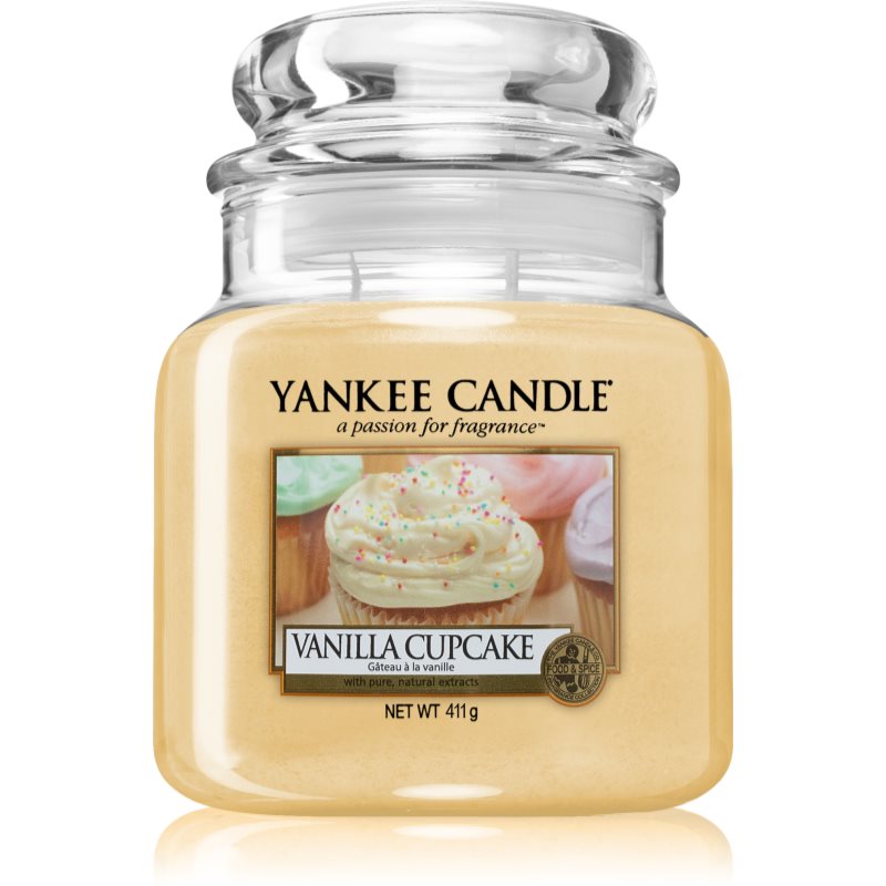 Yankee Candle Vanilla Cupcake vonná sviečka Classic stredná 411 g