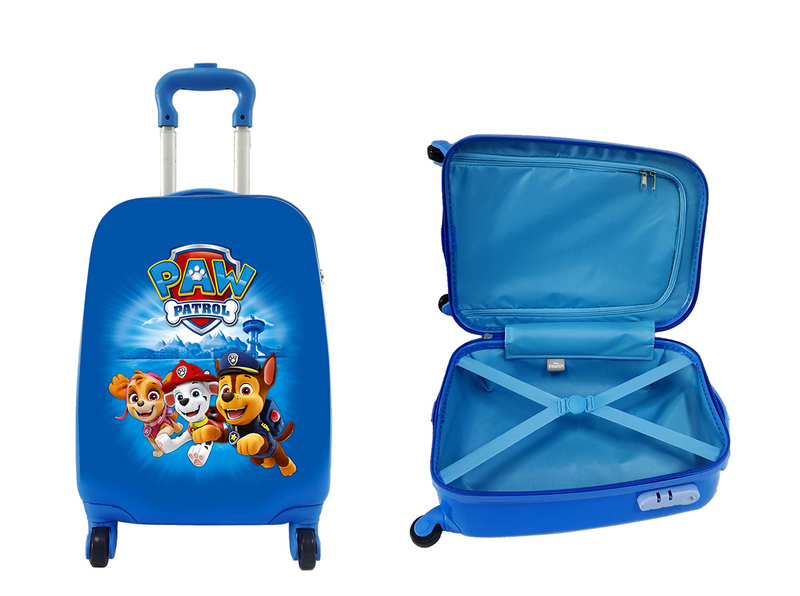Nickelodeon Detský kufrík na kolieskach veľký, Paw Patrol, modrý, 3r