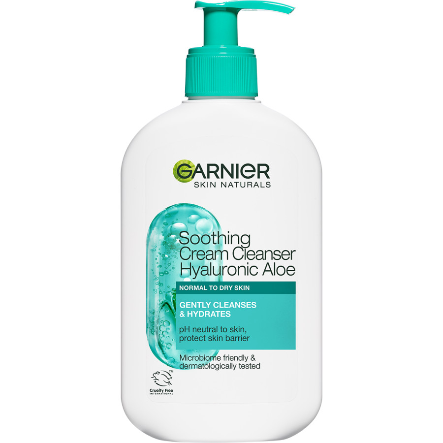 Garnier Skin Naturals upokojujúci čistiaci krém s kyselinou hyalurónovou a aloe vera