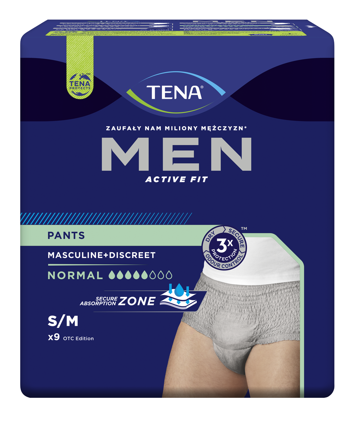 TENA Men Pants Normal Grey SM