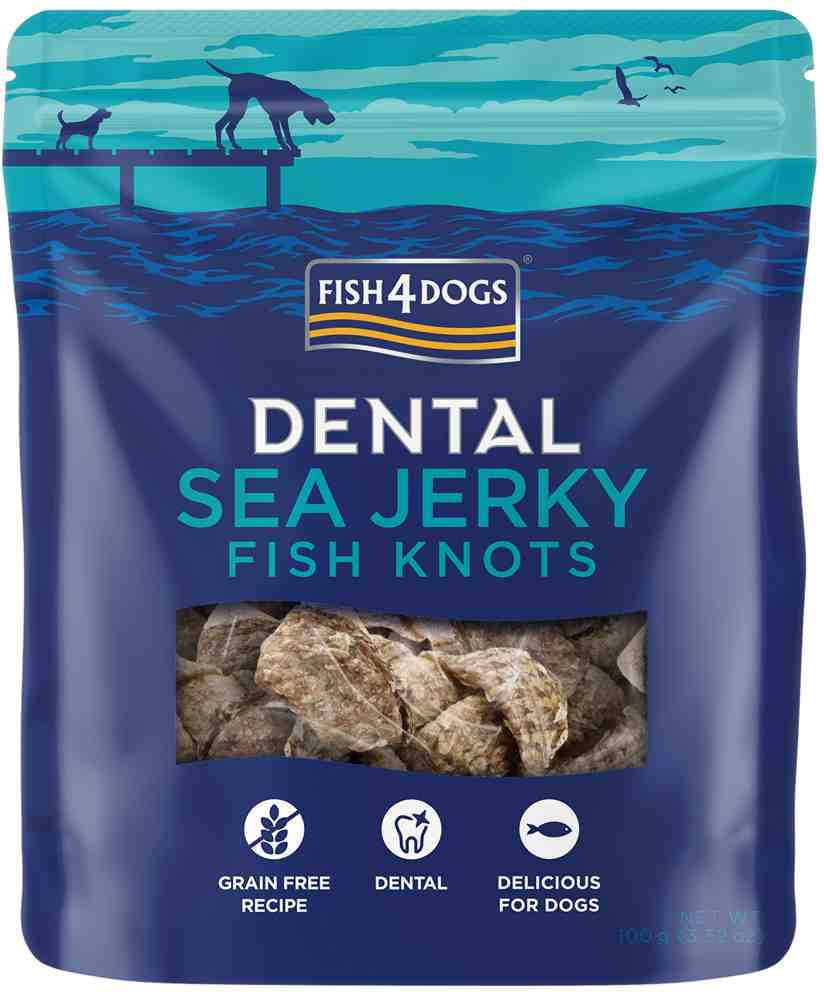 FISH4DOGS Dentálne pamlsky pre psy morská ryba - uzlíky 100g