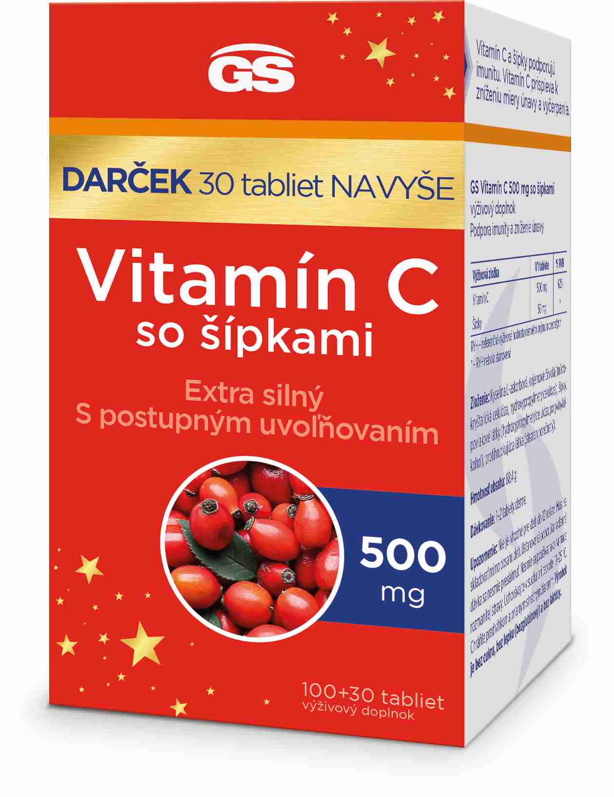 GS Vitamin C500 so šípkami. 10030 darček