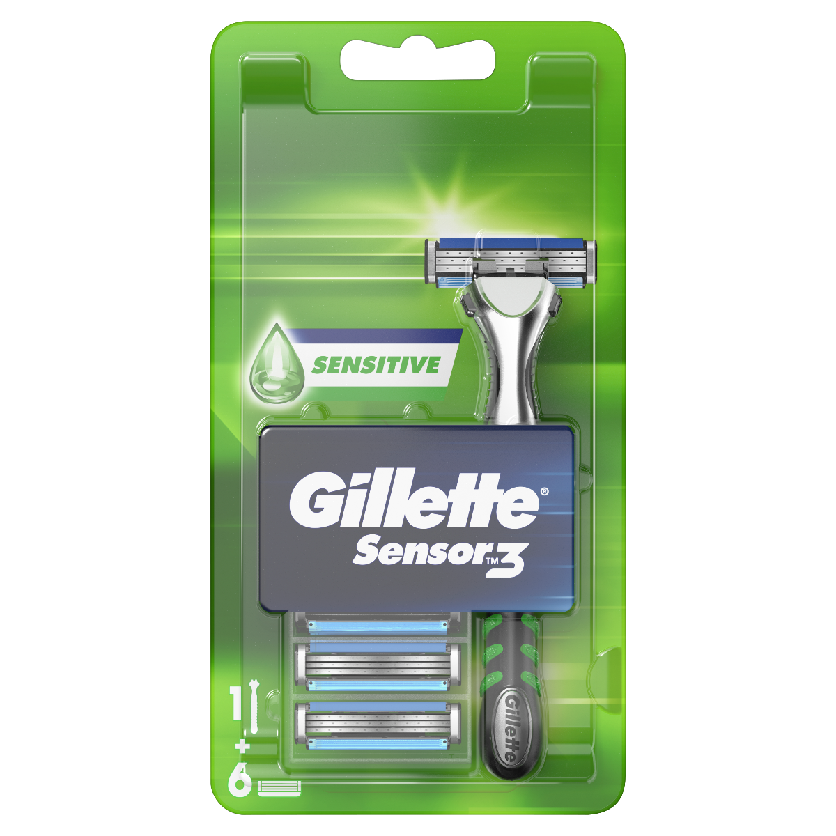 Gillette Sensor Strojček  6 hlavíc