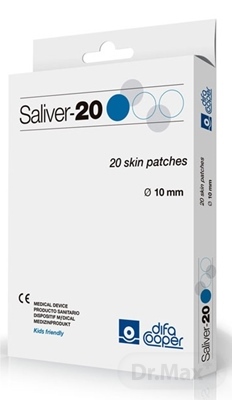 Saliver - 20 náplasť na odstr. bradavíc s kys. salicylovou Ø 10 mm