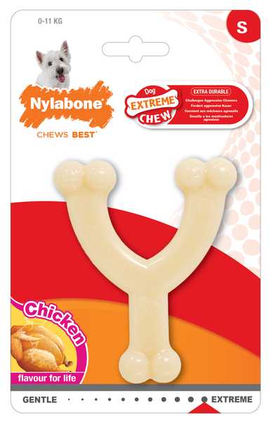Nylabone Healthy Edibles Extreme Chew Wishbone S