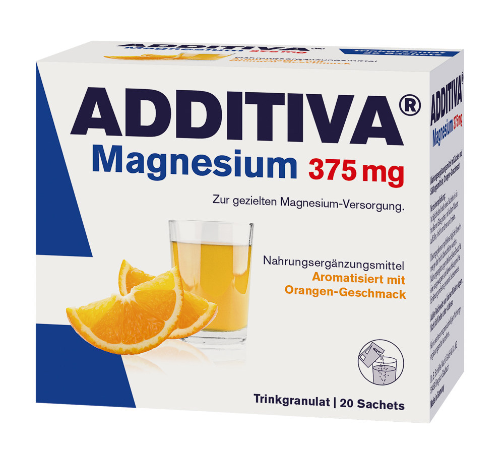 Additiva Magnezium 375 mg, nápoj pomaranč