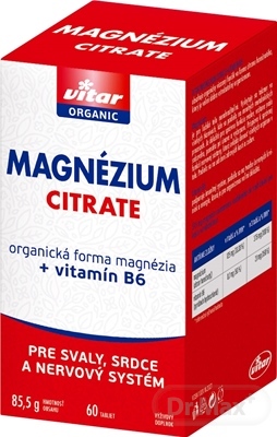 VITAR MAGNÉZIUM CITRATE  vitamín B6