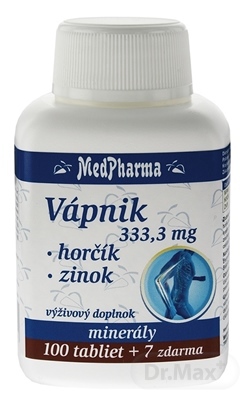 MedPharma VÁPNIK 333,3 mg  Horčík  Zinok