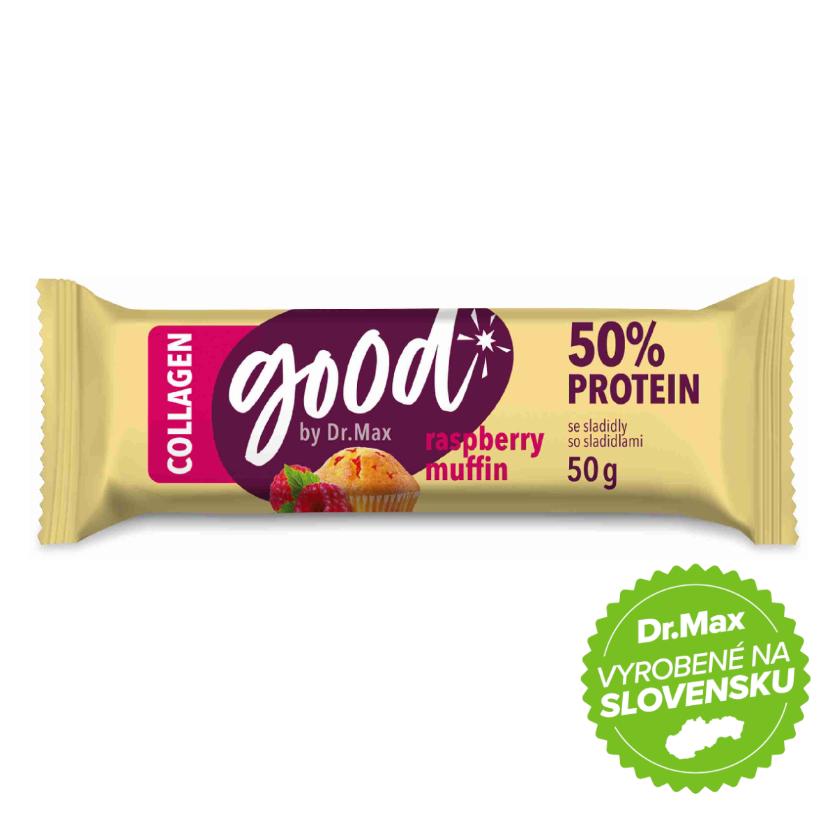 Good by Dr. Max Protein Bar 50 percent Raspberry Muffin 50 g