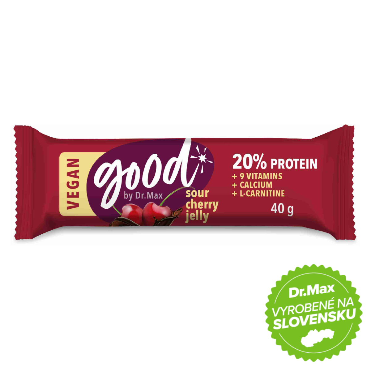 Good by Dr. Max Protein Bar 20 percent Sour Cherry Jelly 40 g