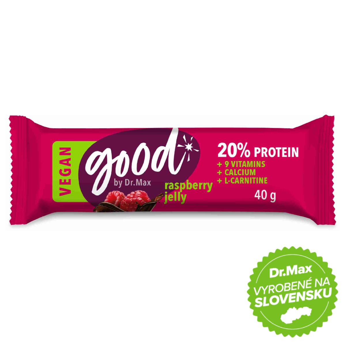 Good by Dr. Max Protein Bar 20 percent Raspberry Jelly 40 g