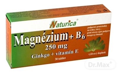 Naturica MAGNEZIUM 250 mgB6Ginkgovitamín E