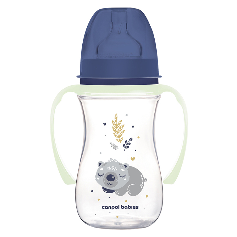 CANPOL BABIES Antikoliková fľaša EasyStart sleepy koala modrá 240 ml