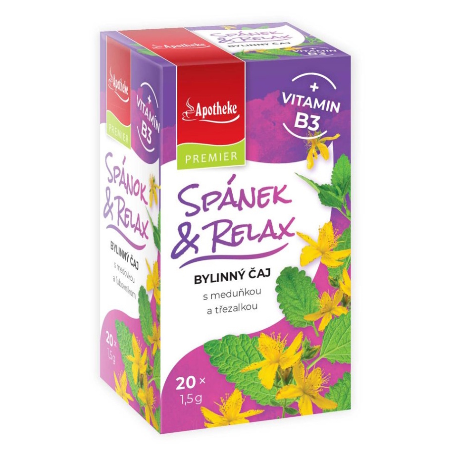 APOTHEKE Spánok a relax bylinný čaj  vitamín B3 20 sáčkov