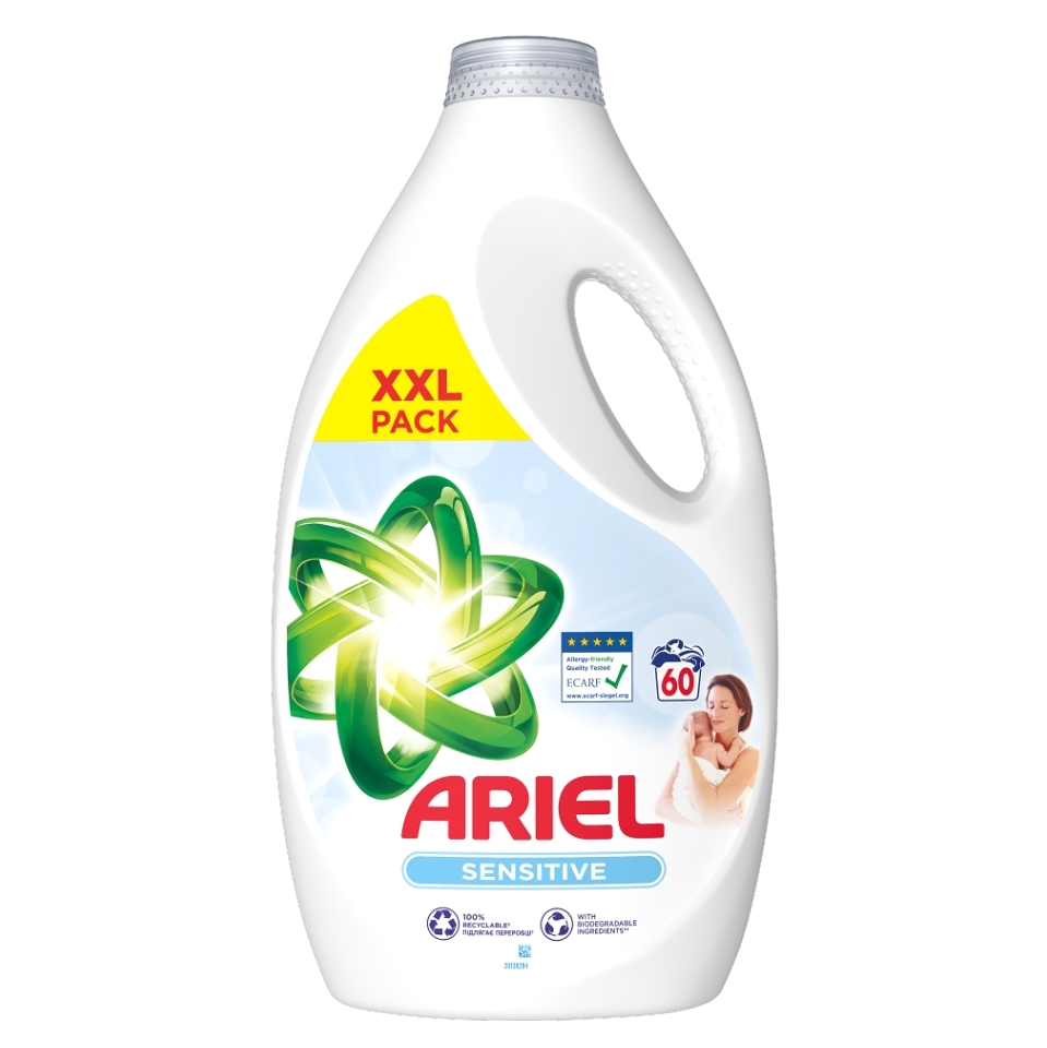ARIEL Sensitive Skin Clean  Fresh tekutý prací prostriedok 60 praní 3 l