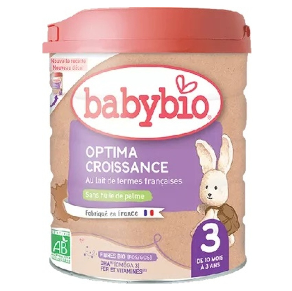 BABYBIO Optima 3 Pokračovacie dojčenské mlieko od 10 mesiaca do 3 rokov BIO 800 g