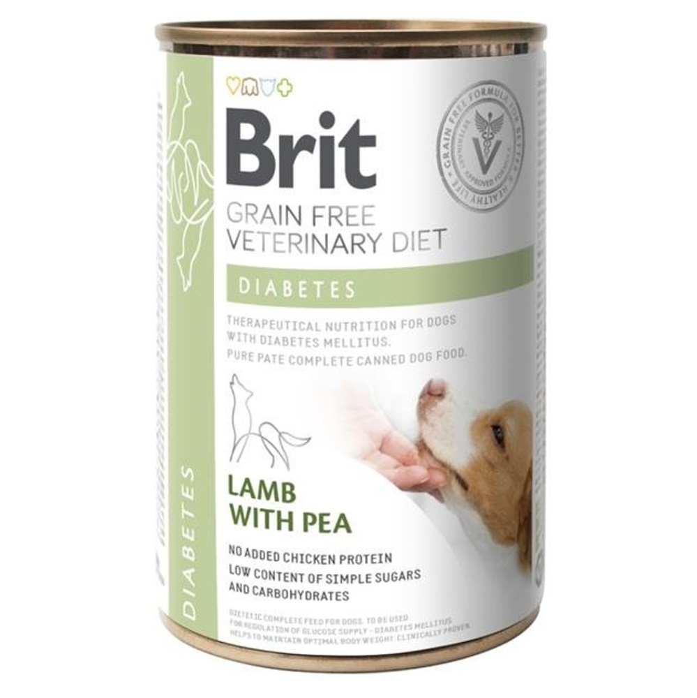 BRIT Veterinary diet grain free diabetes pre psov 400 g