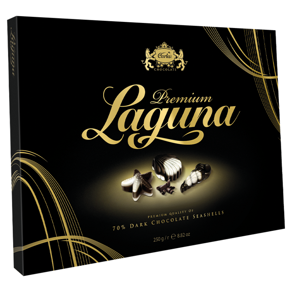 CARLA Laguna premium biela a horká čokoláda 250 g