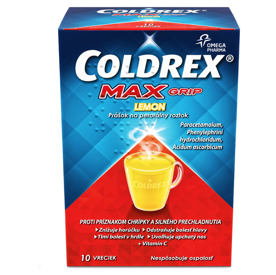 COLDREX MaxGrip Citrón 10 vreciek