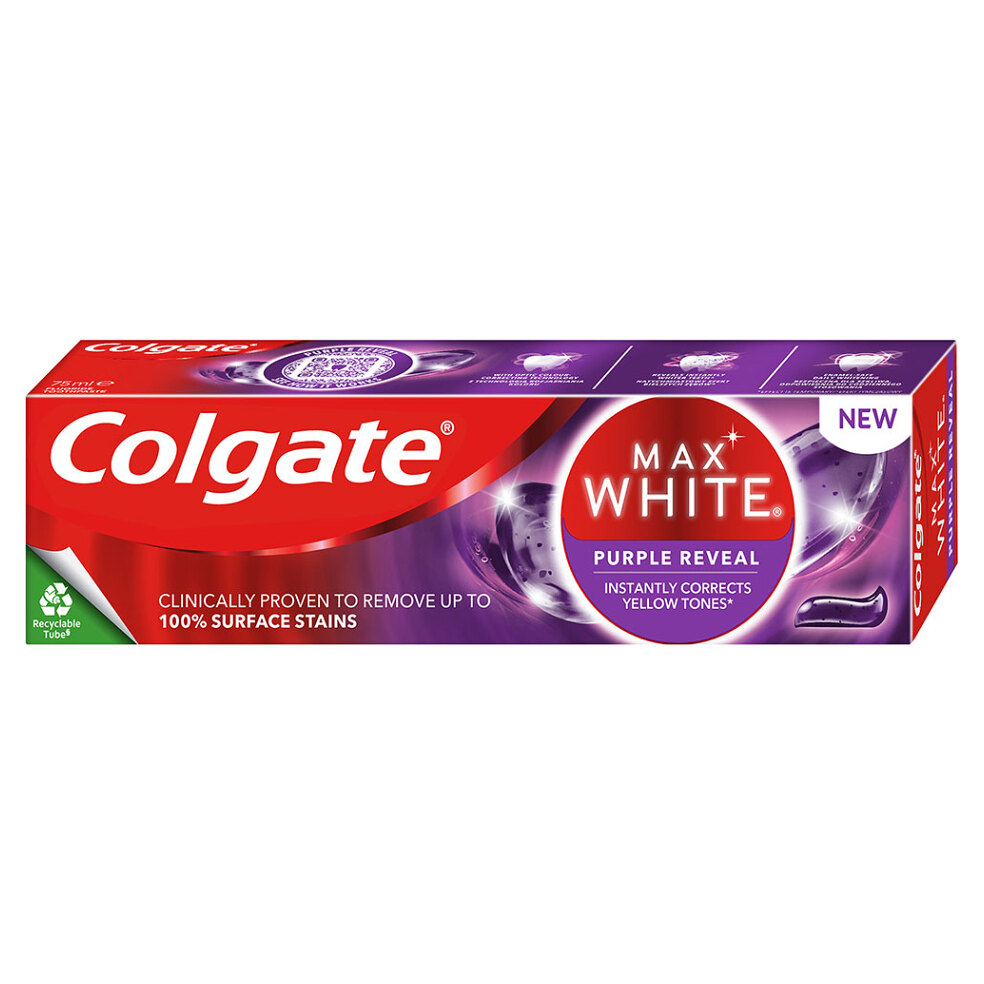 COLGATE Max White Purple Reveal bieliaca zubná pasta  75 ml
