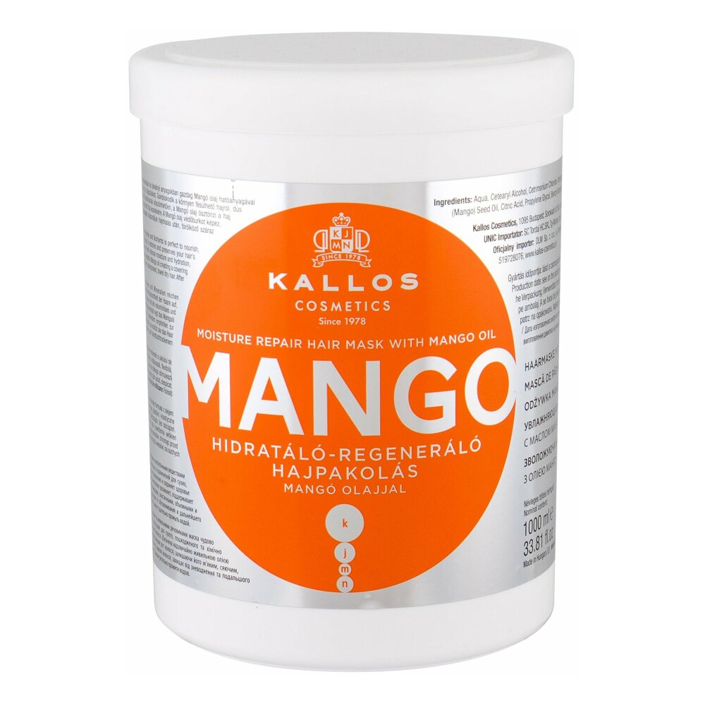 KALLOS COSMETICS Mangová maska na vlasy 1000 ml