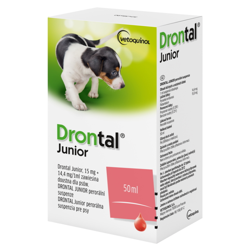 DRONTAL Junior perorálna suspenzia pre psov 50 ml