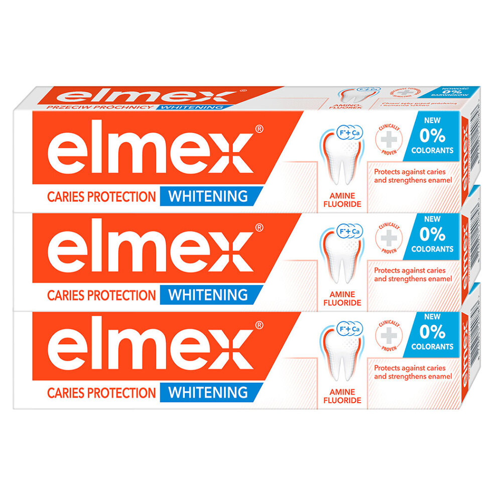 ELMEX Caries Protectdion Whitening zubná pasta 3 x 75 ml