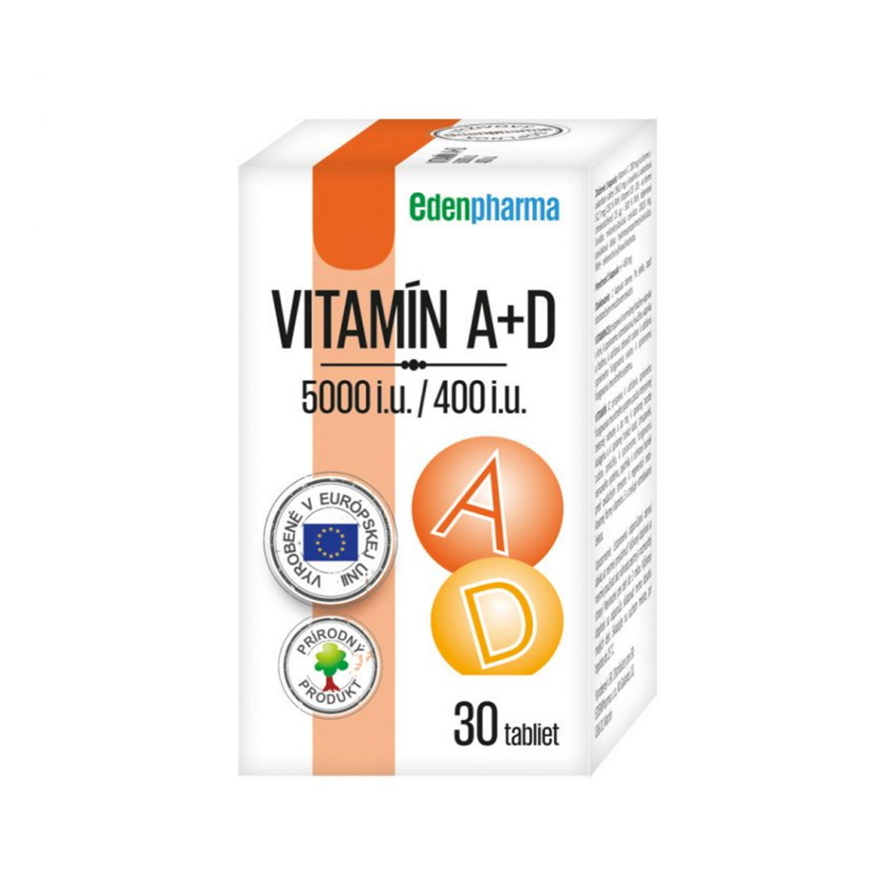 EDENPHARMA Vitamín AD 5000 i.u.400 i.u. tablety30 ks