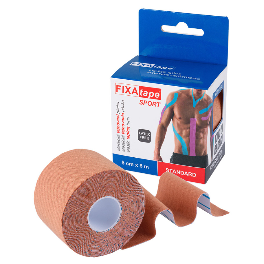 FIXAPLAST Fixatape šport štandard tejpovacia páska 5 cm x 5m telová 1 kus