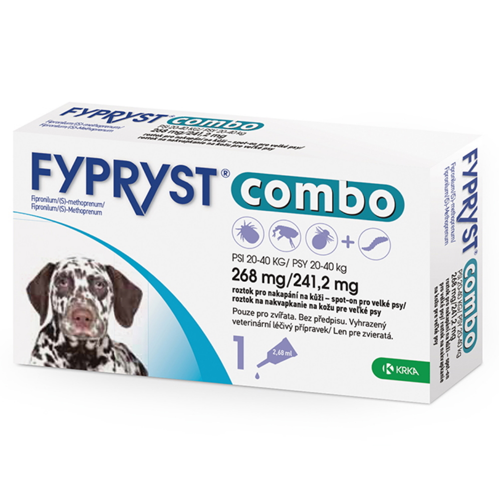 FYPRYST combo spot-on 268 mg241,2 mg veľké psy 20-40 kg 1x2,68 ml
