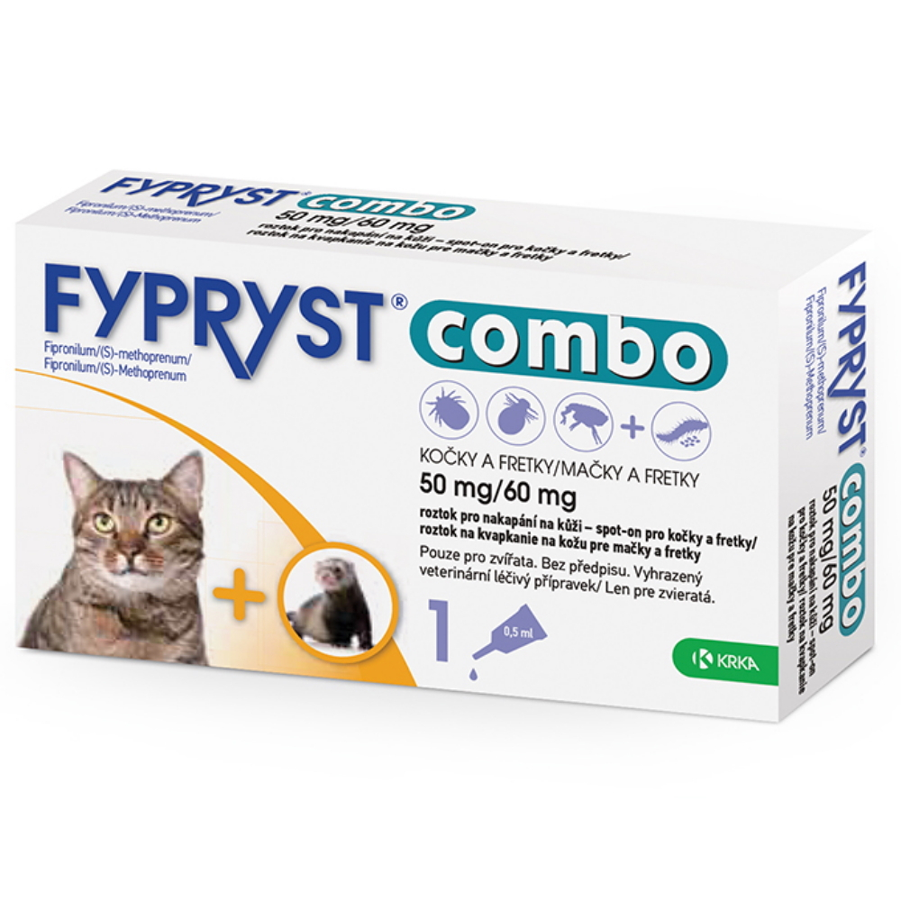 FYPRYST combo spot-on 50 mg60 mg mačky a fretky 1x0,5 ml