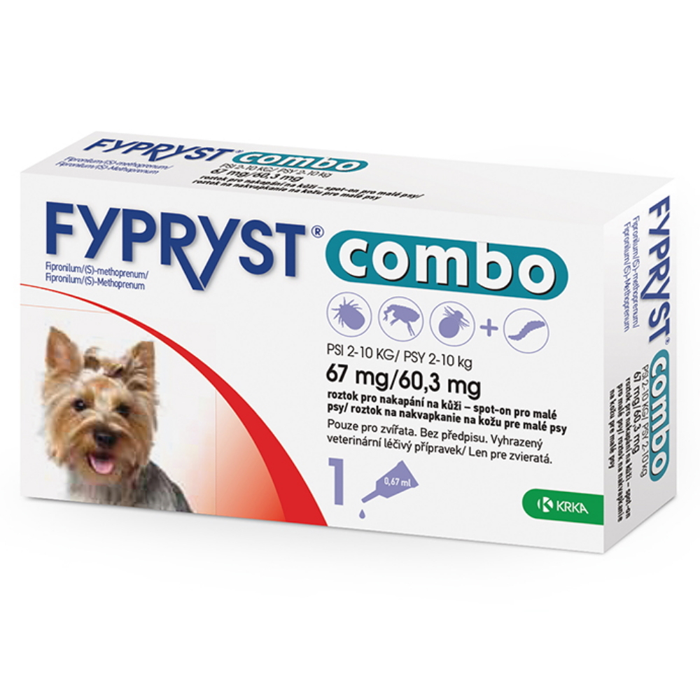 FYPRYST combo spot-on 67 mg60,3 mg malé psy 2-10 kg 1x0,67 ml