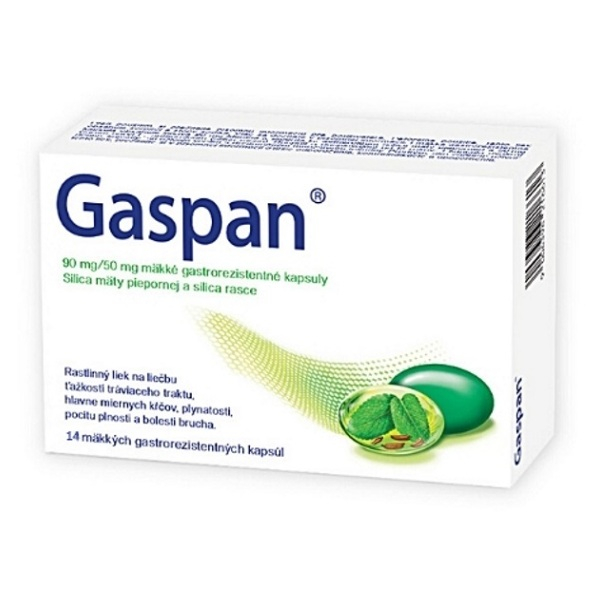 GASPAN 90 mg50 mg mäkké gastrorezistentné kapsuly 14 kusov