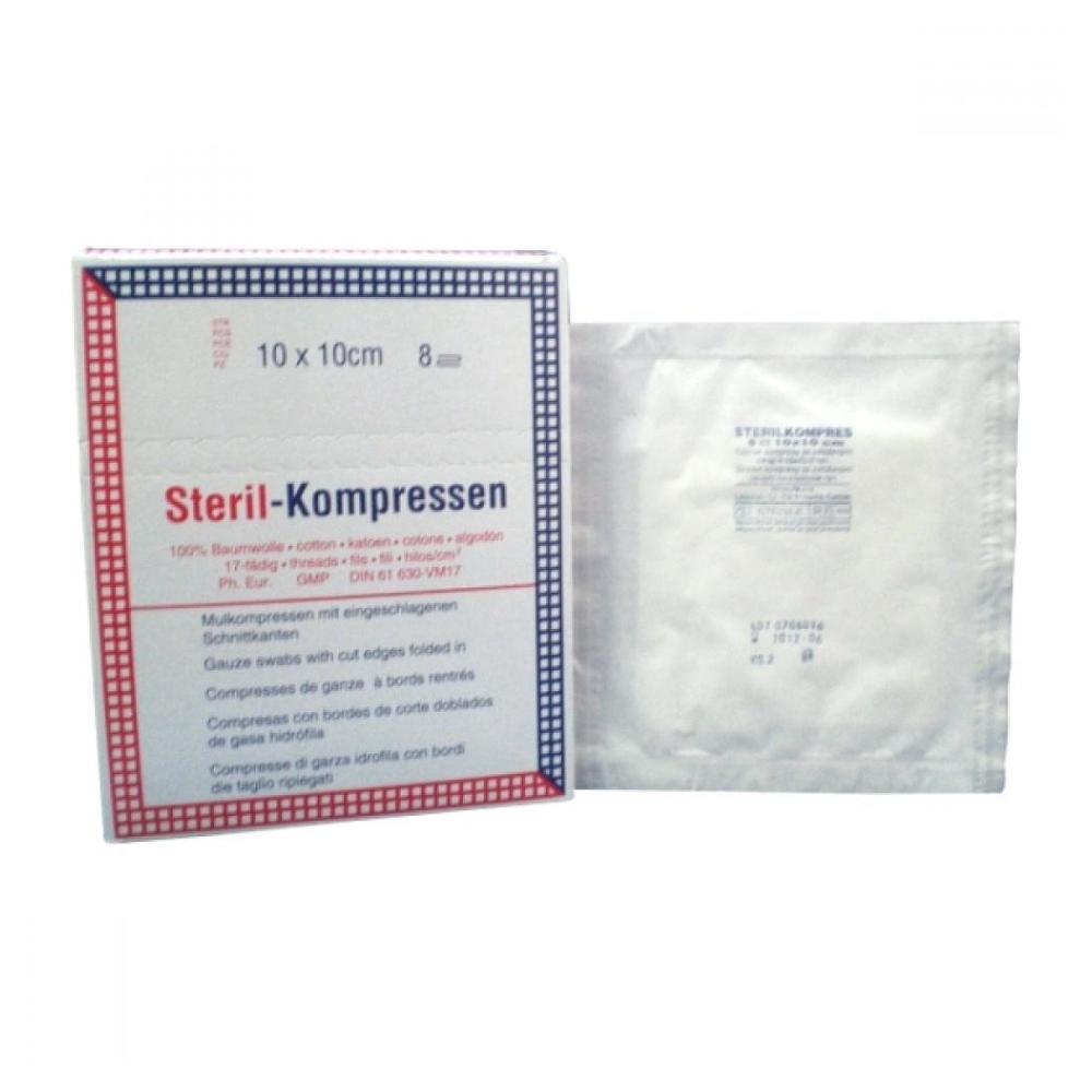 Gáza hydrofilný kompresný sterilný 10x10cm  5ks Steriwund