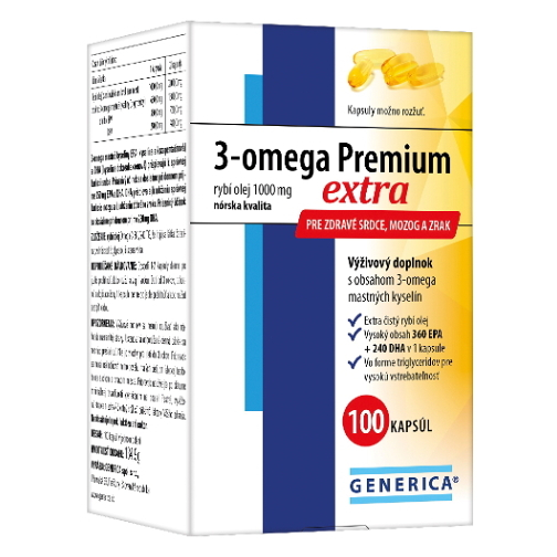 GENERICA 3-omega Premium extra 100 kapsúl