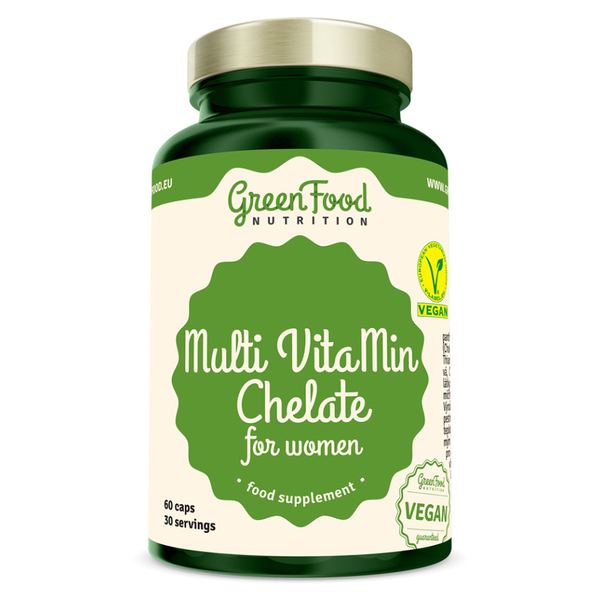 GREENFOOD NUTRITION Multivitamín chelát pre ženy 60 kapsúl