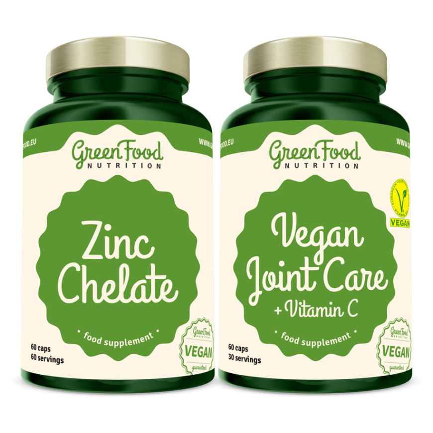 GREENFOOD NUTRITION Vegan joint care  vitamín C 60 kapsúl  zinc chelate 60 kapsúl