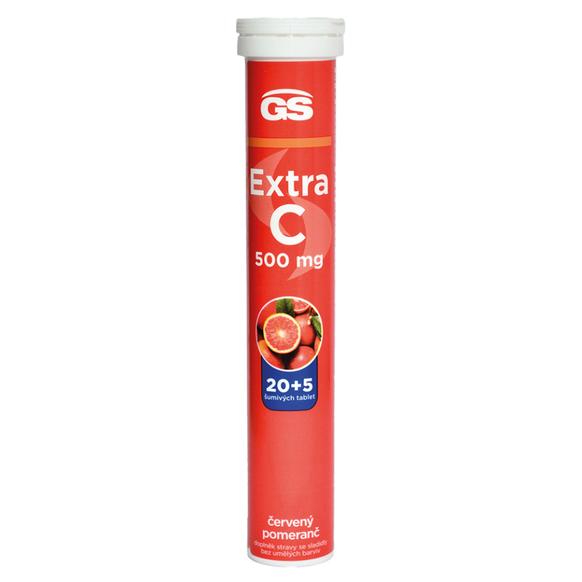 GS Extra C 500 mg červený pomaranč 20  5 šumivých tabliet