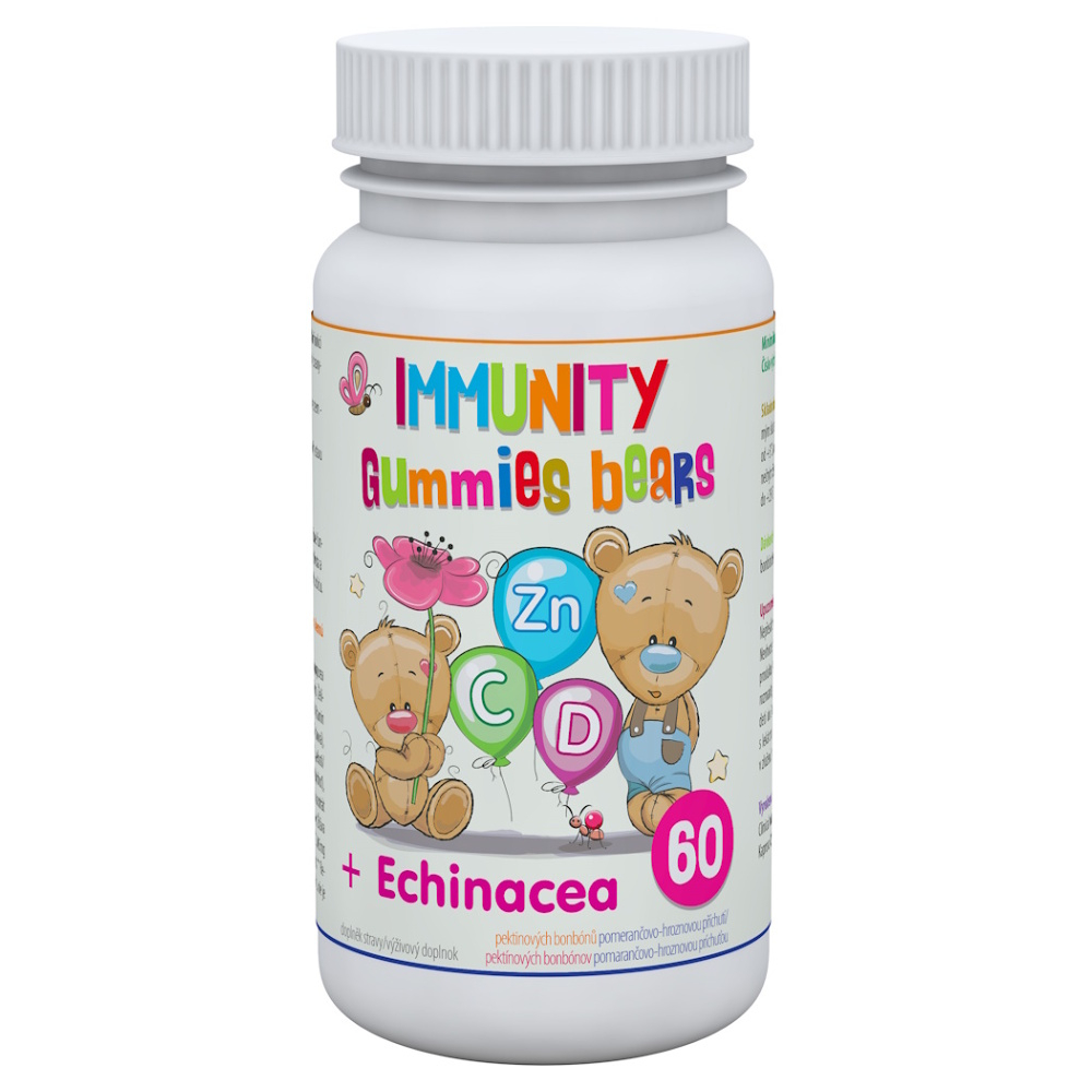 CLINICAL Immunity gummies bears  echinacea 60 pektínových cukríkov